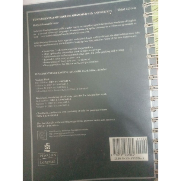 Jual Fundamentals of English Grammar 3 thrid Edition by Betty Azhar ...