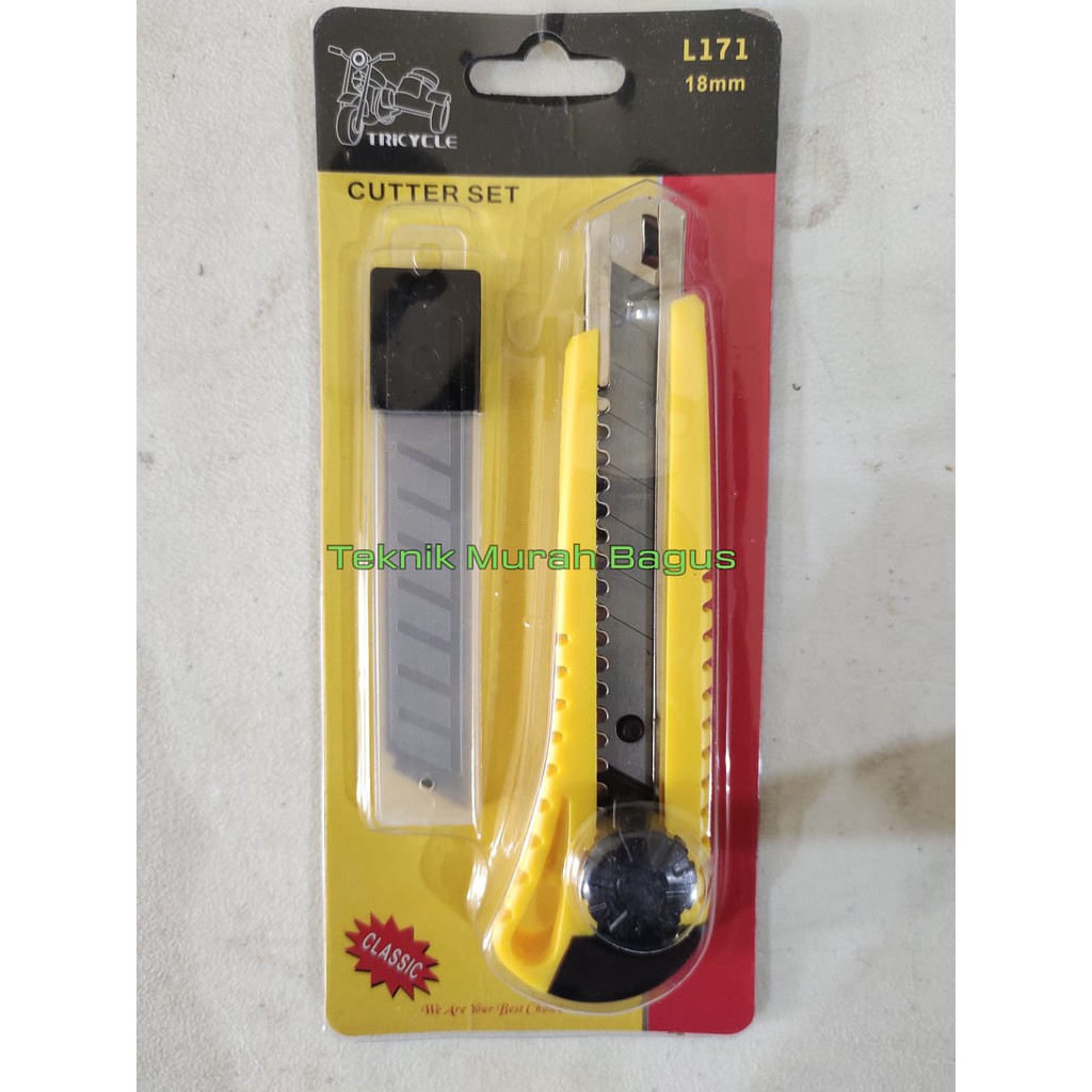 Jual ALAT POTONG CUTTER SET ISI 5PCS 100 X 18mm | Shopee Indonesia