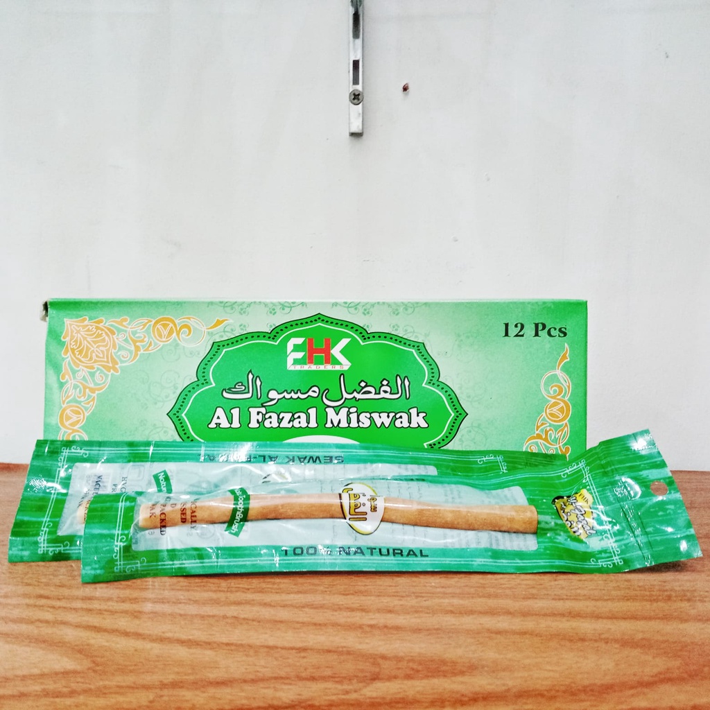 Jual Siwak Miswak Al Fazal Original Alami Tanpa Pengawet Per Box ...