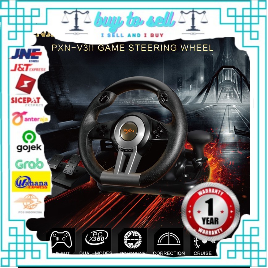 Jual Pxn V3Ii Racing Steering Wheel | Stir | Setir Ps Ps3 Ps4 Pc Xbox ...