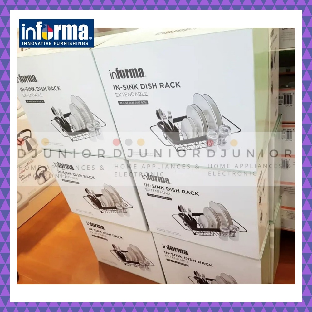 Jual INFORMA WALLEY DISH RACK IN SHINK EXTENDABLE / RAK PENIRIS CUCI