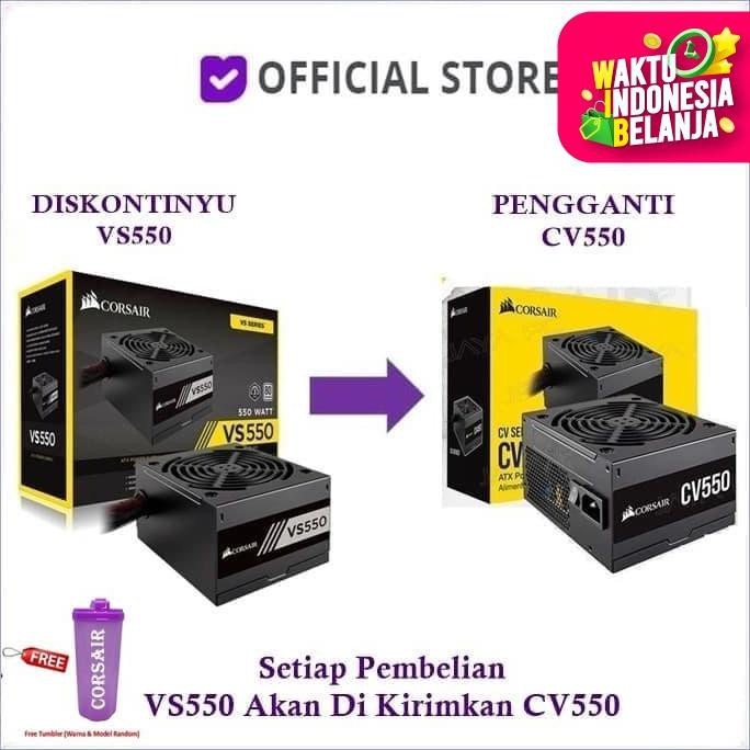 Jual Corsair VS550 ATX Power Supply 550 WATT 80 PLUS White Certified ...