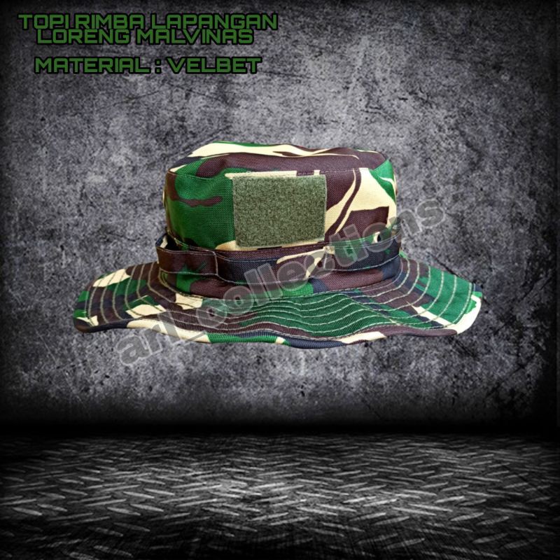 Jual TOPI RIMBA LORENG MALVINAS/TOPI RIMBA ARMY VELBET/TOPI RIMBA ...