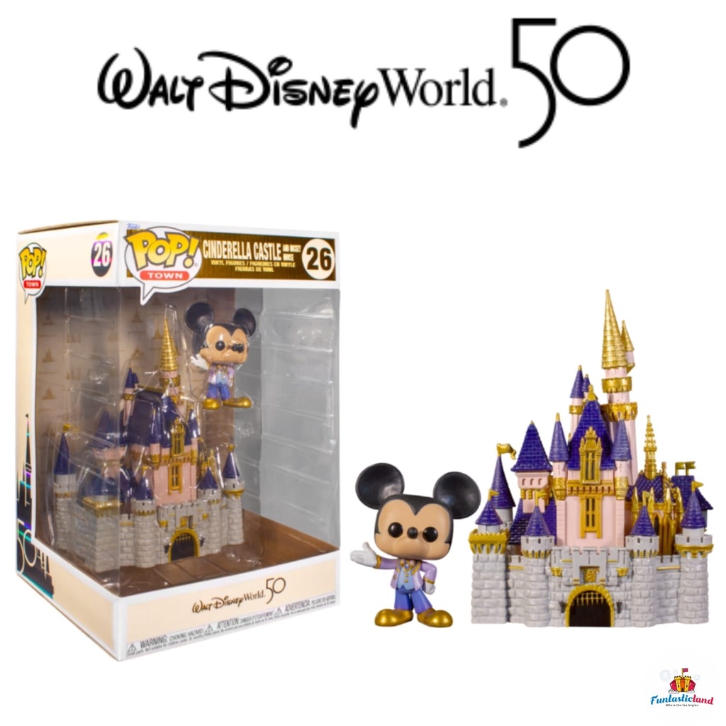 Figurine Funko Pop! Town Disney - Château Cendrillon Et Mickey Mouse 26 - Collection Vinyl