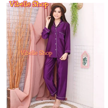 SATINPP Vibelle Baju Tidur Piyama Satin Silky Velvet Premium Wanita