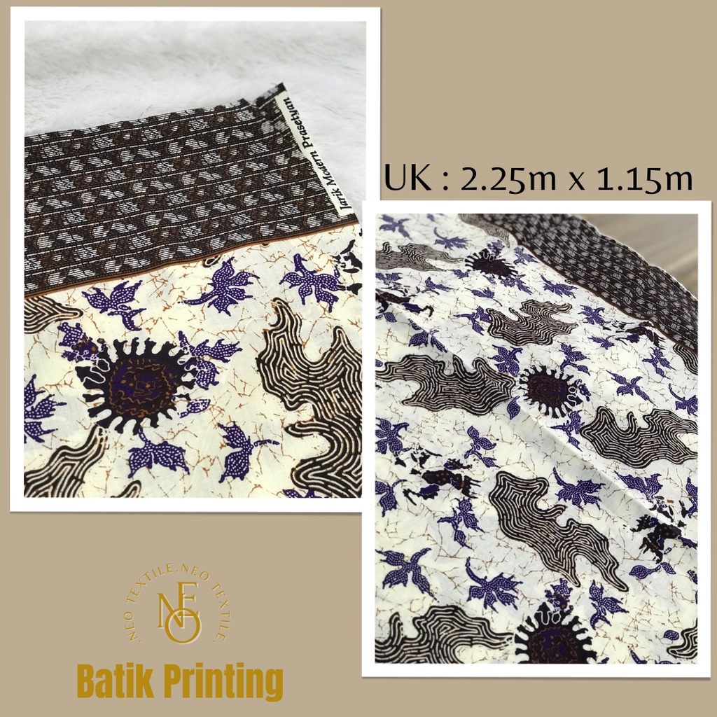 Jual Kain Batik Katun Printing (uk 2.25m X 1.15m) | Shopee Indonesia