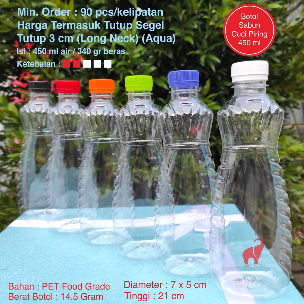 Jual Botol Sabun Cuci Piring 450 Ml Botol Cupir 450ml Botol Plastik Botol Sunlight Long Neck 