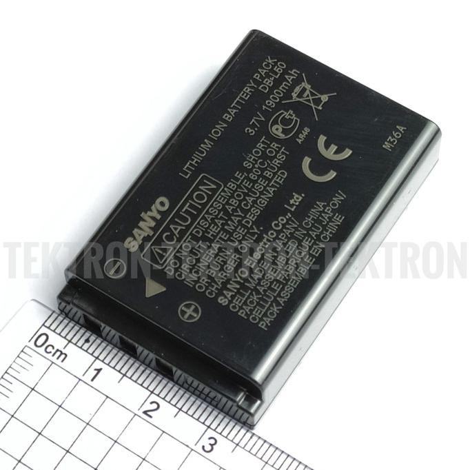 Jual Battery Pack Lithium ion DB-L50 Li-ion 3.7V 1900mAh Sanyo ori asli ...