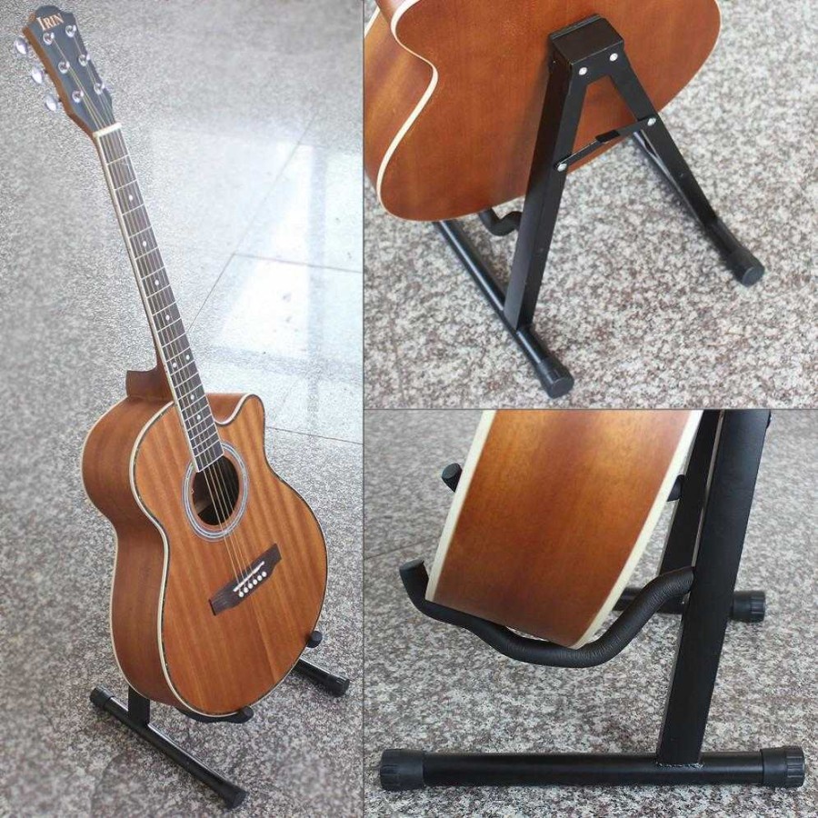 Jual Stand Penyangga gitar Berdiri bass biola Tripod Foldable Guitar ...