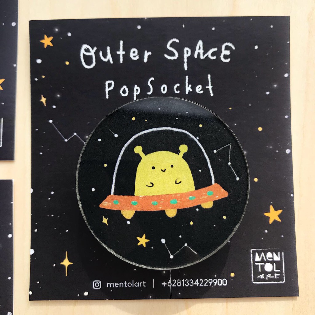 Jual MENTOL ART Acrylic Pop Socket Phone Holder Space Series ...