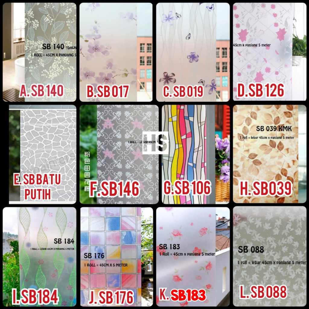 Jual V5- STIKER KACA SANBLAST KACA SUNDBLAST KACA WALLSTIKER KACA ...