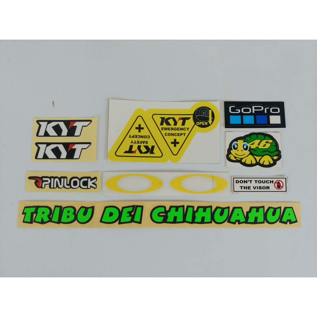 Jual Stiker visor kyt rc7 r10 k2r vendetta falcon ink nhk gp1000 termi ...