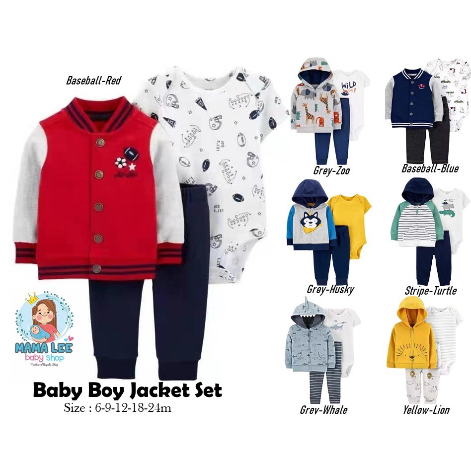 Jual JACKET 3 IN 1 CODE 1910E/ JAKET BAYI / BABY BOY / GIFT SET ...