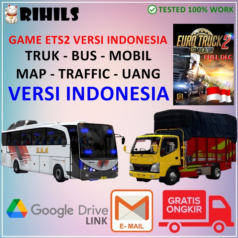 Jual ETS2 Indonesia Game Euro Truck Simulator 2 MOD INDO untuk Komputer