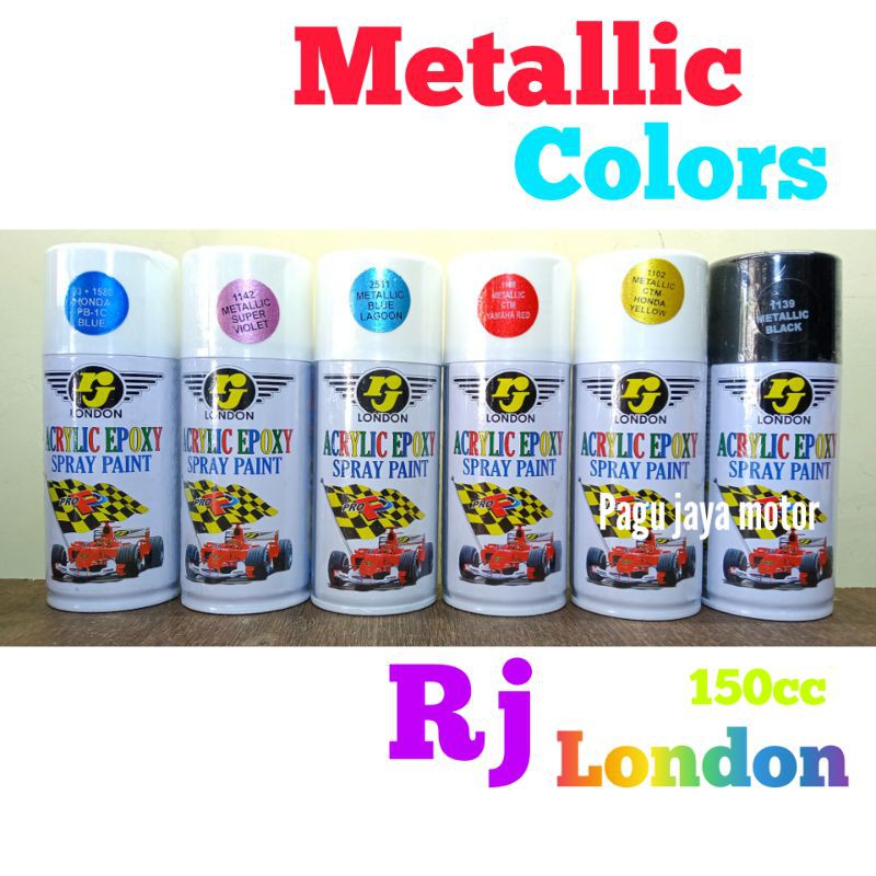 Jual cat semprot 150cc semua warna metalik metallic rj london pilox