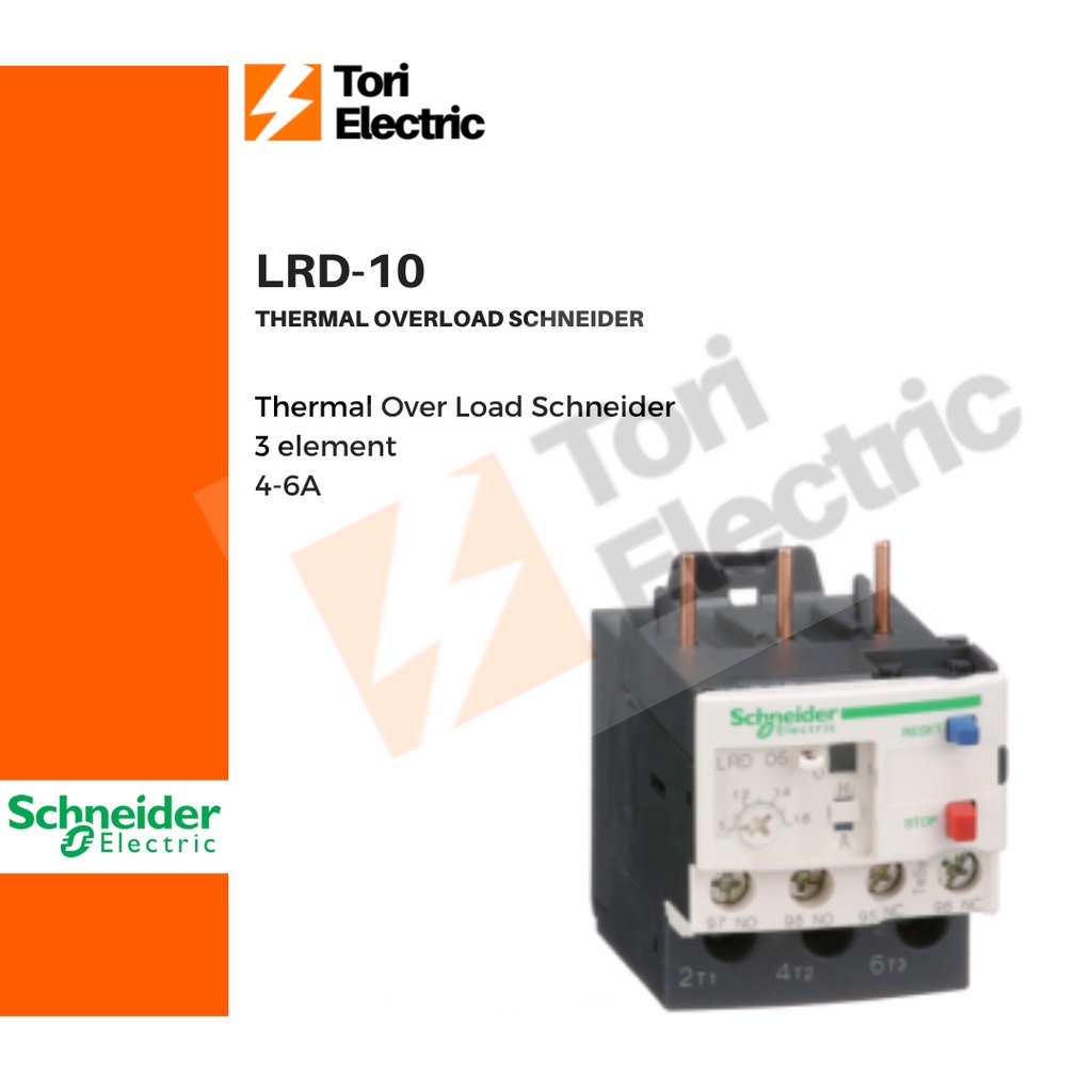 Jual SCHNEIDER THERMAL OVERLOAD LRD-10 LRD 10 4-6A | Shopee Indonesia
