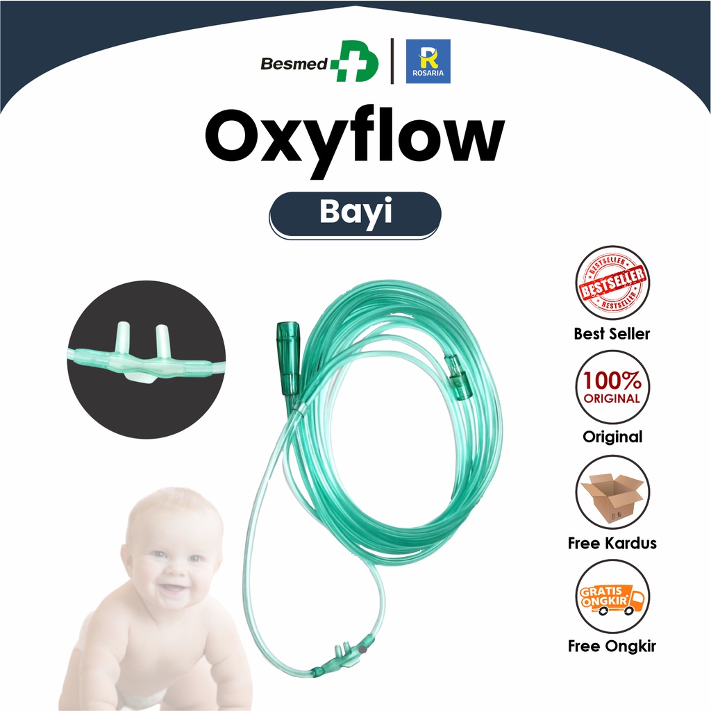 Jual Selang Oksigen Besmed Bayi Oxyflow Nasal Cannula Oksigen | Shopee ...