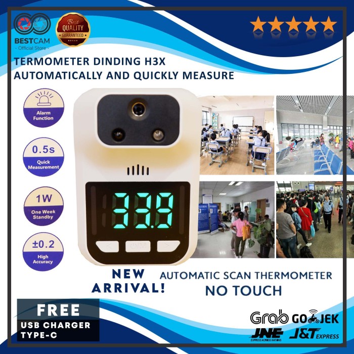 Jual PRODUK TERBAIK THERMOMETER INFRARED GEKKA NON CONTACT TERMOMETER DINDING AUTOMATIC K3