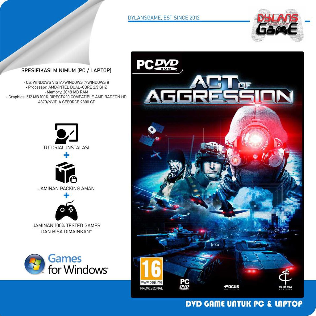 Jual ACT OF AGGRESSION PC GAME DVD GAME LAPTOP GAME PC | Shopee Indonesia