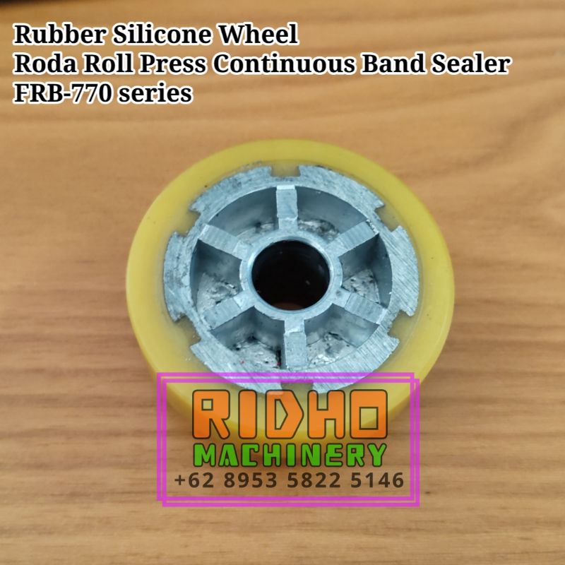 Jual Silicone wheel frb-770 roda roll karet kuning continuous band ...