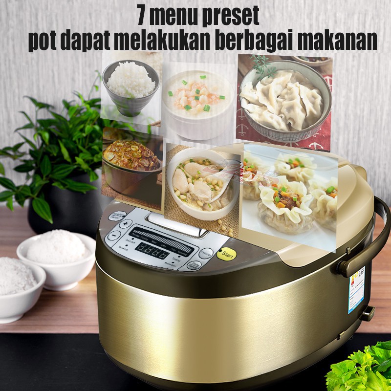 Jual [Claire.house] HAN RIVER Rice Cooker Smart touch screen Gold ...