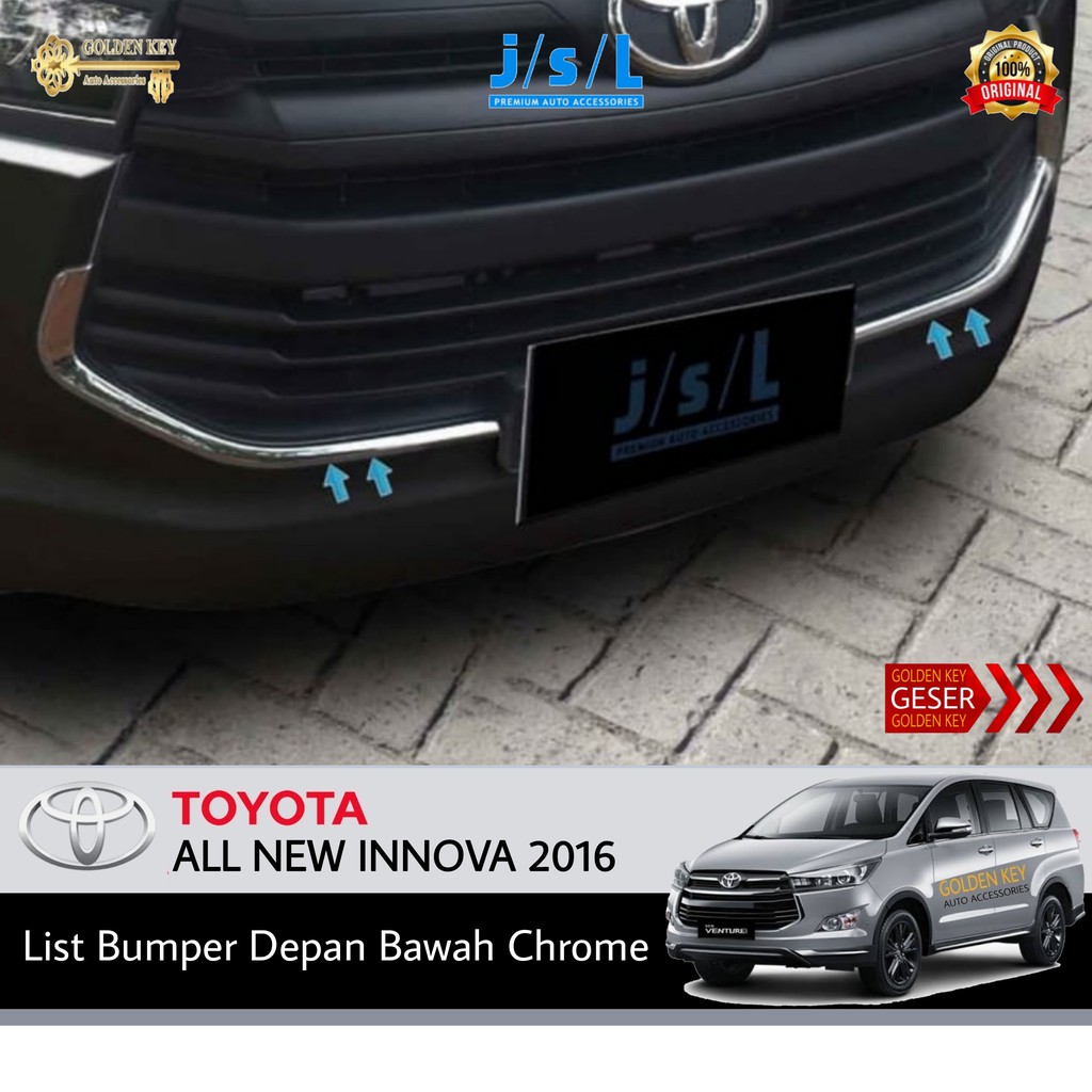 Jual JSL List Bumper Depan All New Innova 2016 Front Lower Bumper Trim ...