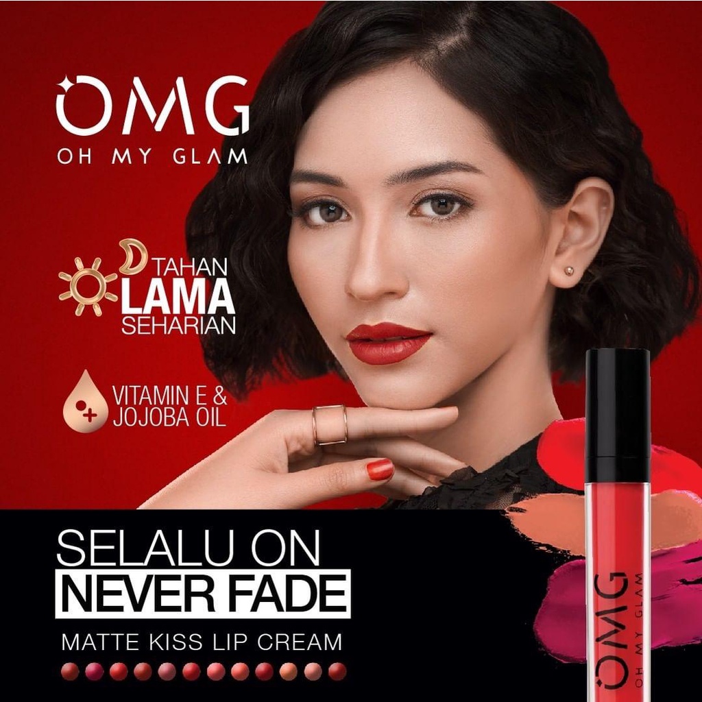 Jual OMG Oh My Glam Matte Kiss Lip Cream | Shopee Indonesia