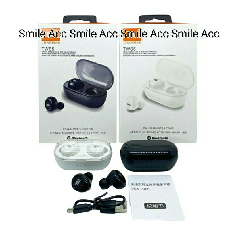 Jual Handsfree Headset Bluetooth JBL TWS 5 Tws5 Touch Wireless Earphone Shopee Indonesia