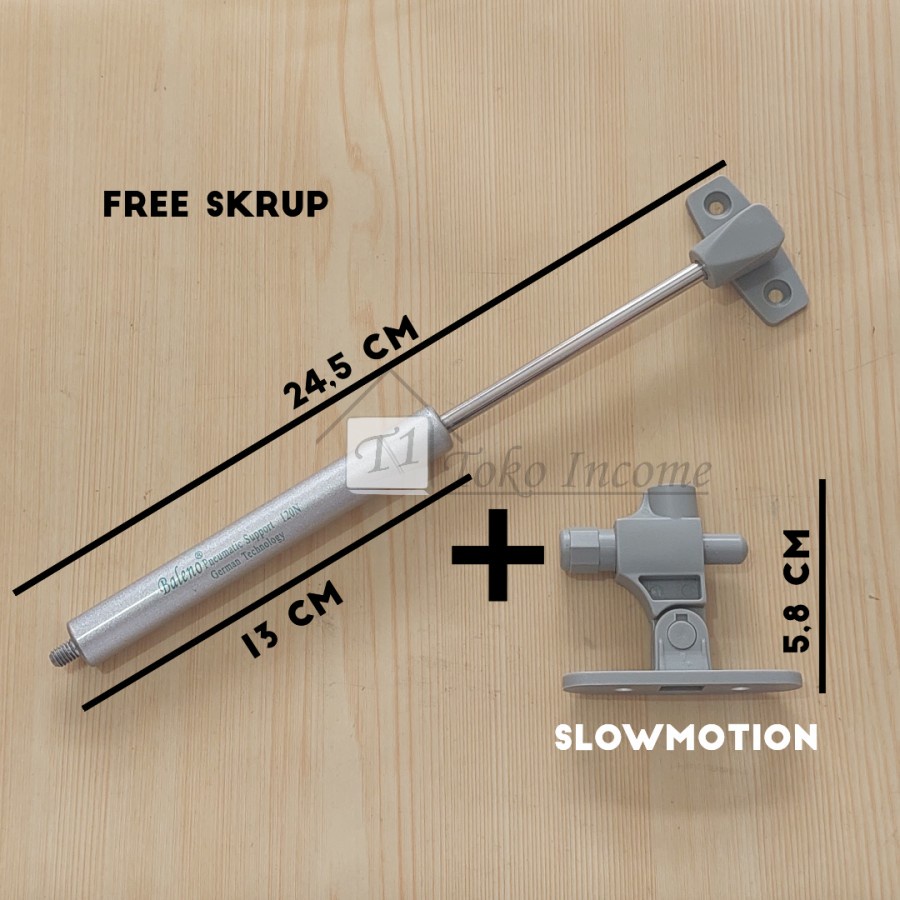 Jual Gas Spring SLOW MOTION Hidrolik Soft Close Pintu Lemari Dapur ...