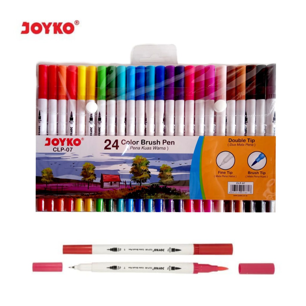 Jual Joyko Color Brush Pen double tip Set (24warna) CLP07 Shopee