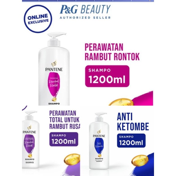 Jual PANTENE SHAMPO 1200ML anti rontok /anti ketombe/rambut rusak ...