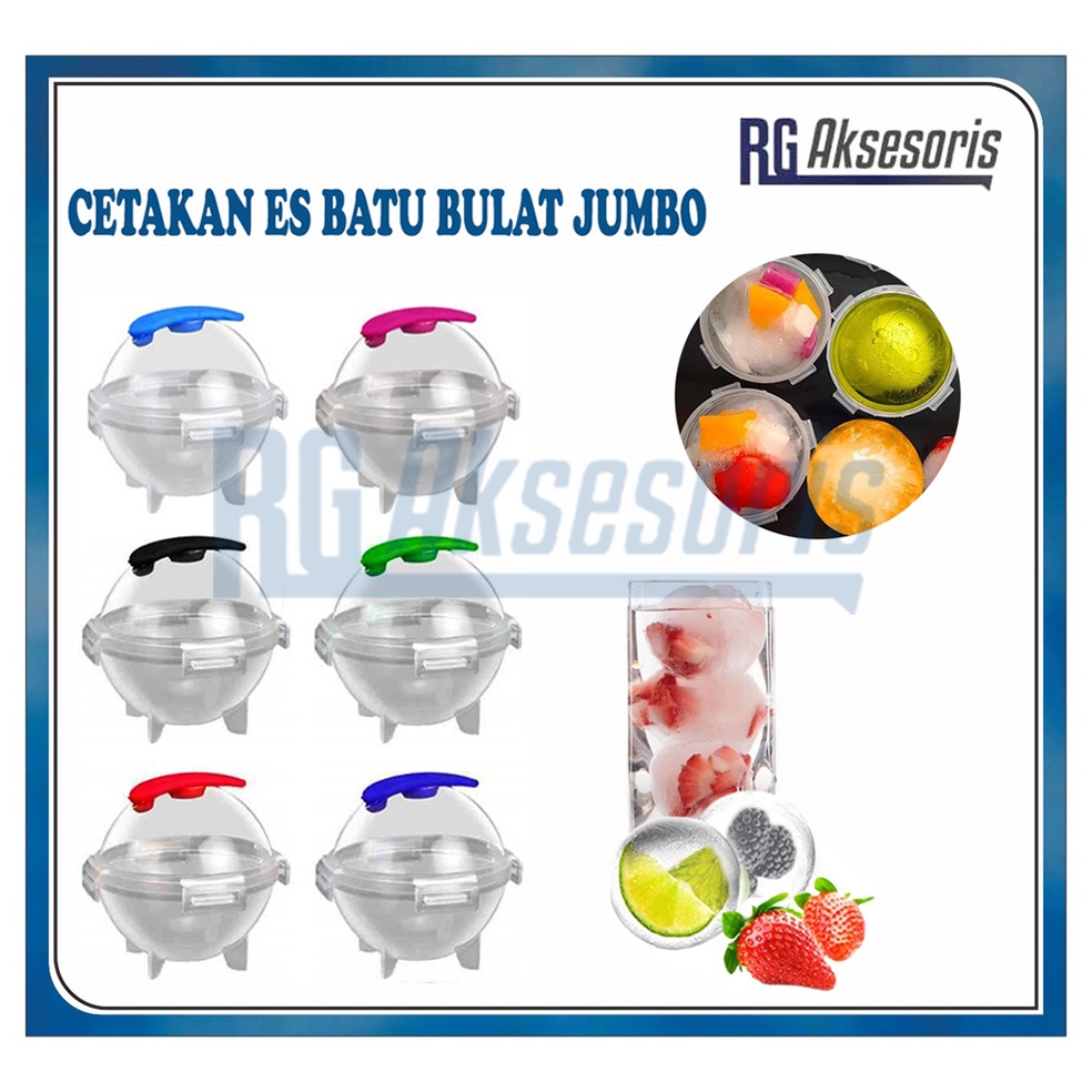 Jual RGAKSESORIS Cetakan Es Batu Model Bulat Jumbo / Tempat Cetak