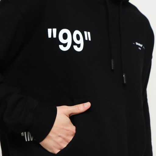 Jual OFF White Ice Man Jaket Hoodie Black Authentic Shopee Indonesia