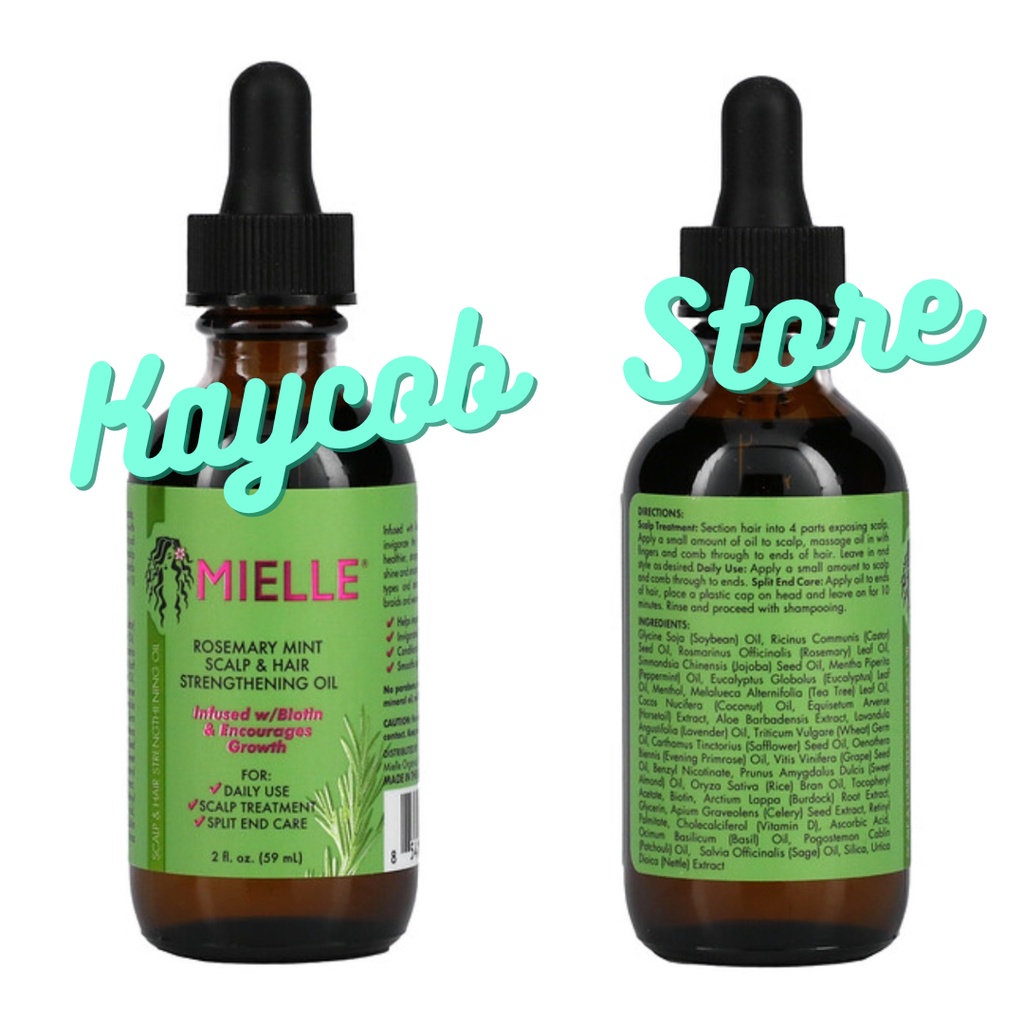 Jual MIELLE SCALP AND HAIR STRENGTHENING OIL ROSEMERY MINT/ ROSEMERY