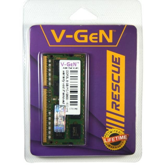 V Gen Ram Ddr3 8gb 10600 Jual Memory V-gen Rescue DDR3 8gb Sodimm