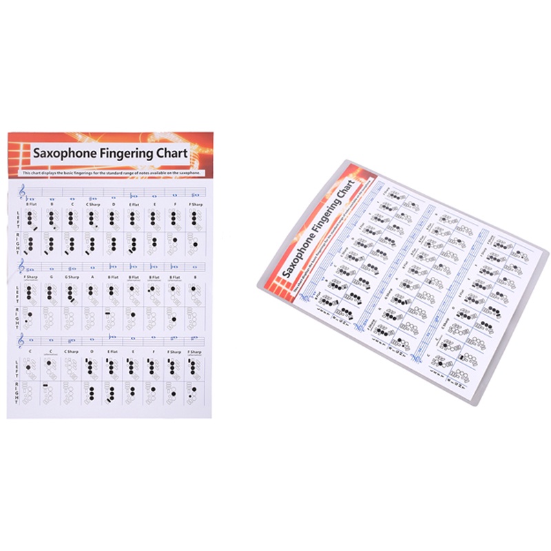 Jual Saxophone Practice Chart Coated Paper Saxophone Fingering Chart L