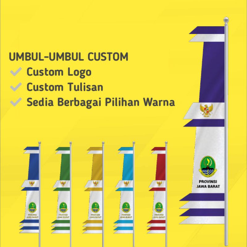 Jual Umbul Umbul Bandir Custom Logo Dan Tulisan Shopee Indonesia