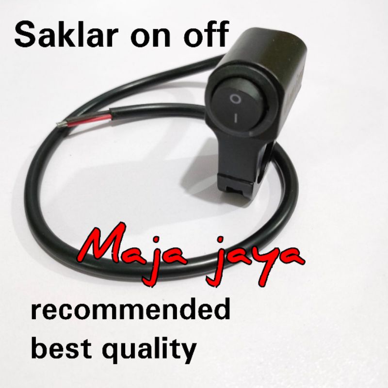 Jual Saklar on off domino bulat besi kuat / On of saklar Motor Di stang ...