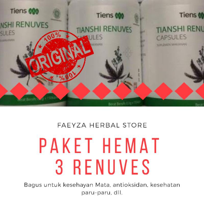 Jual Paket Hemat Suplemen Makanan Renuves Capsules (3botol) | Shopee ...