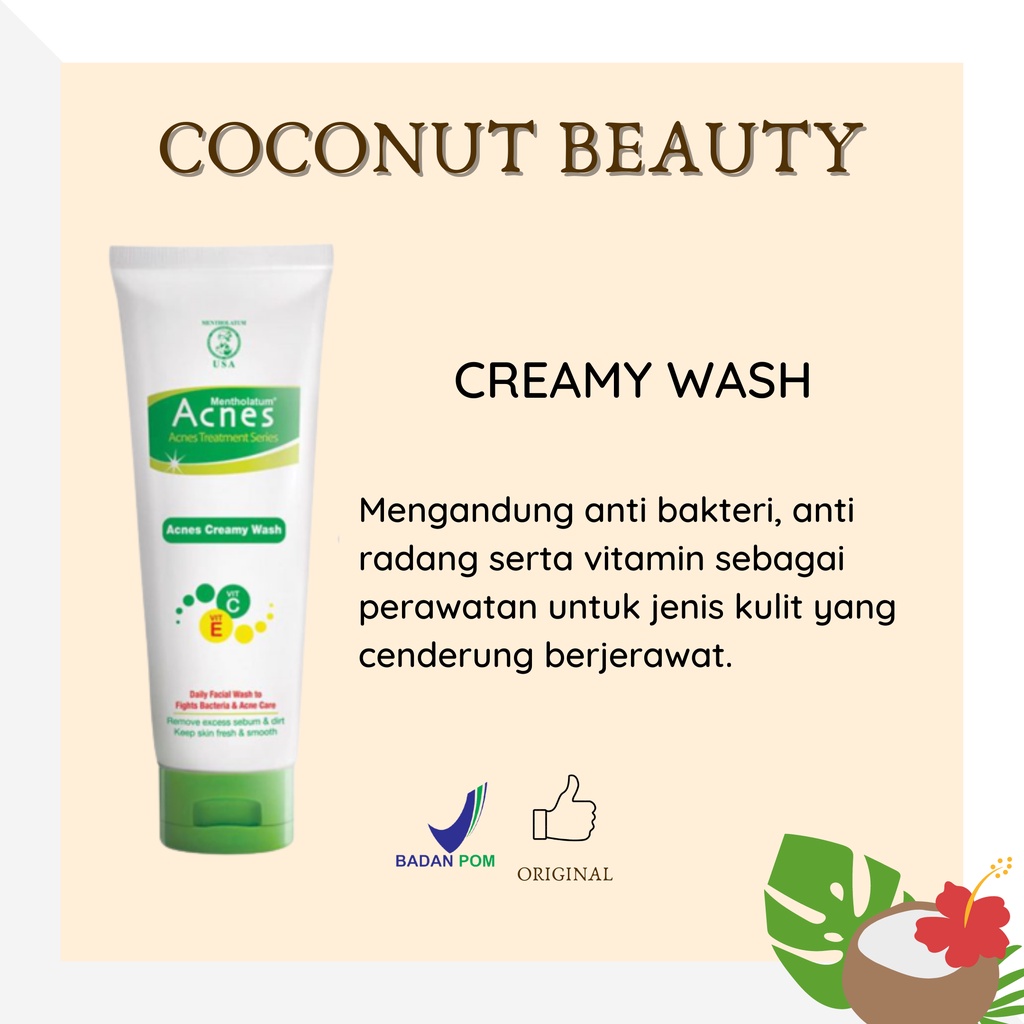 Jual ACNES - Acnes Creamy Wash 100 Gr | Shopee Indonesia