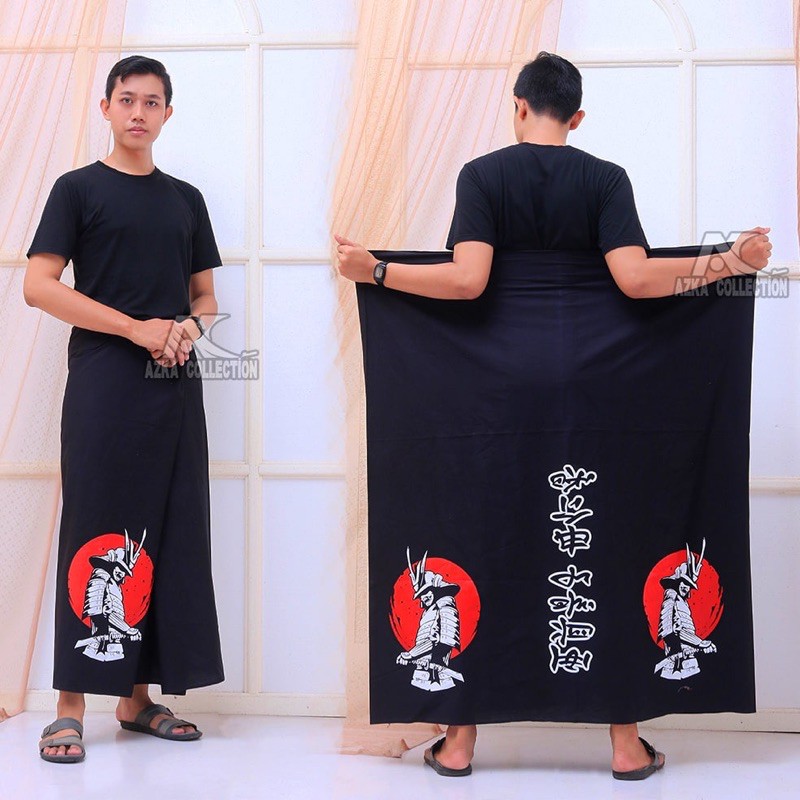 Jual baju Sarung Batik Lukis Motif Samurai X Japanese | Sarung Gus Azmi ...