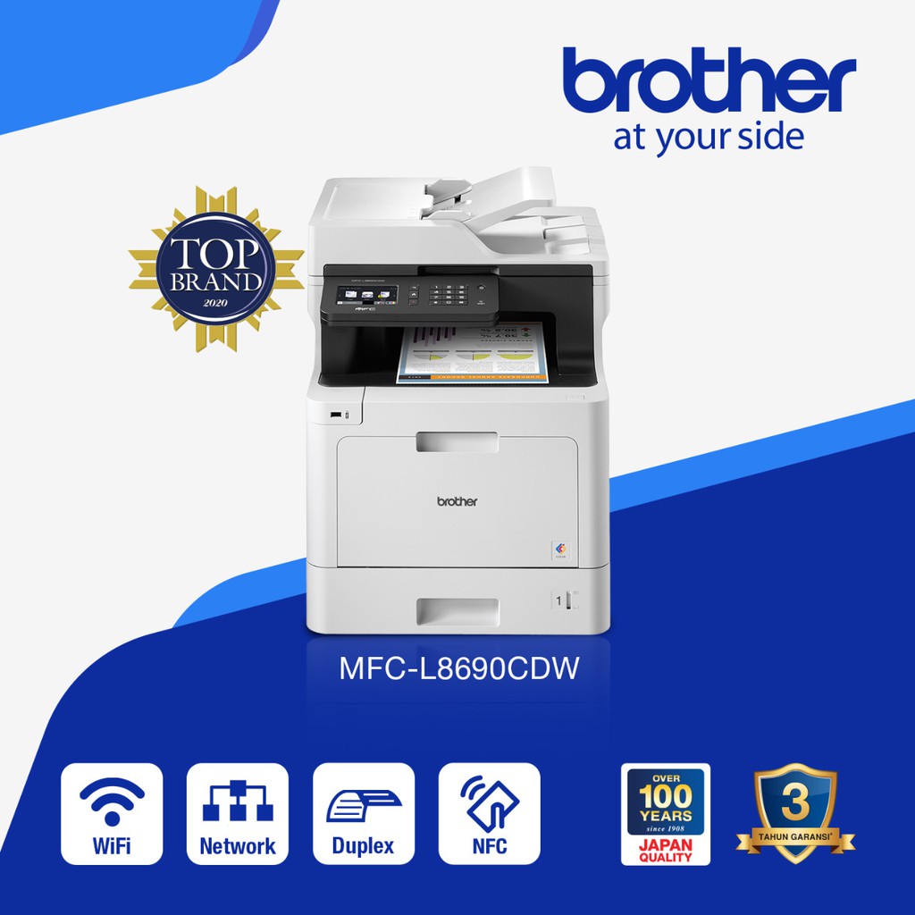 Printer Brother MFC-L8690CDW Laser Colour Multifungsi Duplex Wifi & Fax - Resmi (2)
