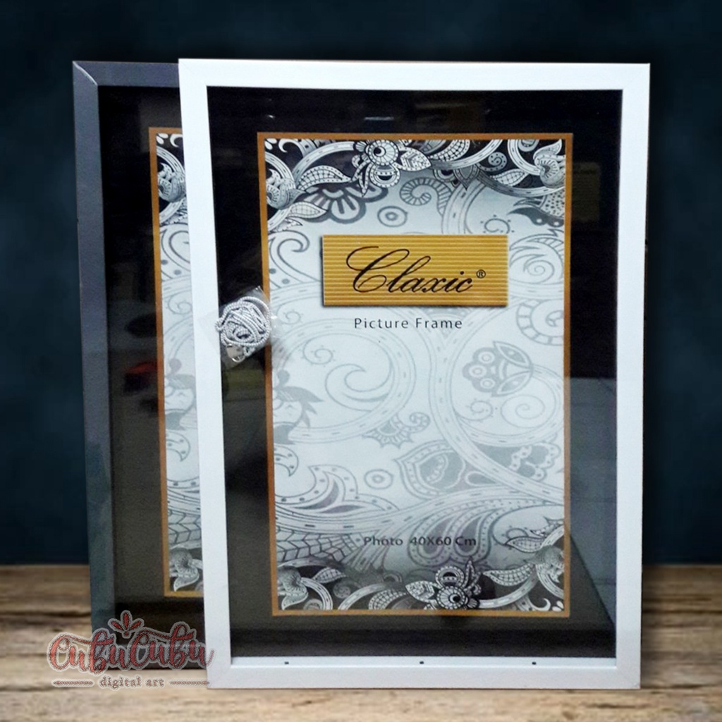 Jual Bingkai Foto 40x60 16R A2 Frame Pigura Minimalis Putih Hitam