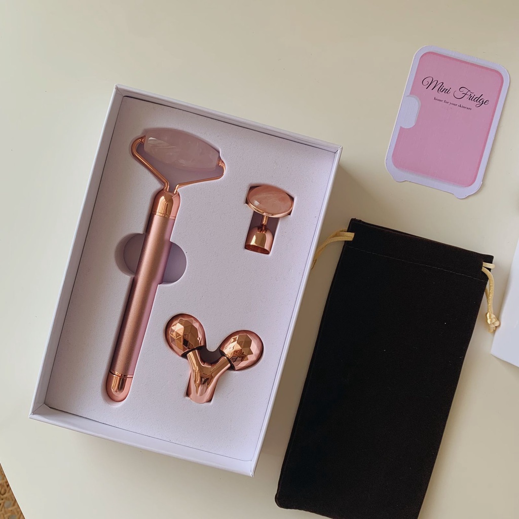 Jual LEIA Electric Energy Beauty Bar alat pijat wajah rose quartz