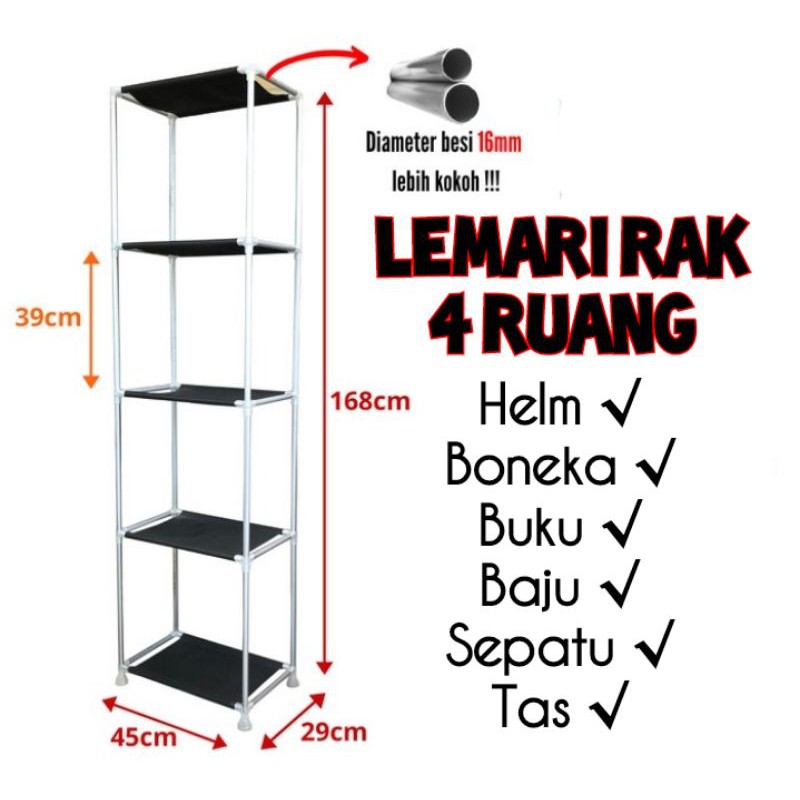 Jual Lemari Rak Pajang Terbuka Ruang Tas Boneka Mainan Helm Display