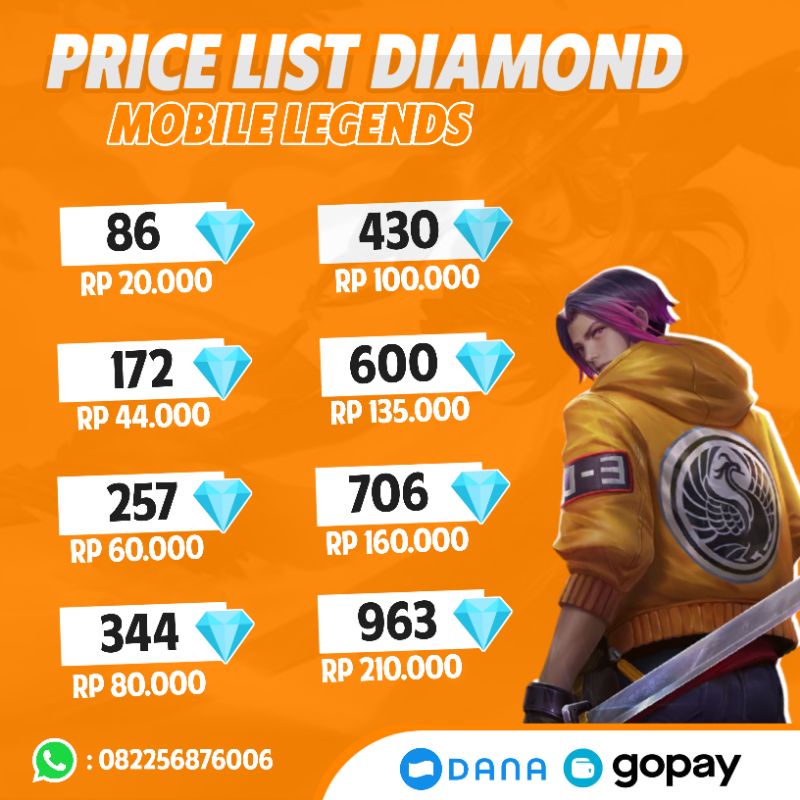 Jual *TOP UP MOBILE LEGEND MURAH 100% AMAN* 56 - 706 DM | Shopee Indonesia