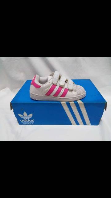 Jual Sepatu adidas superstar anak warna putih hitam pink Ukuran 29 30 31 32  34 35 25 26 27 28 | Shopee Indonesia