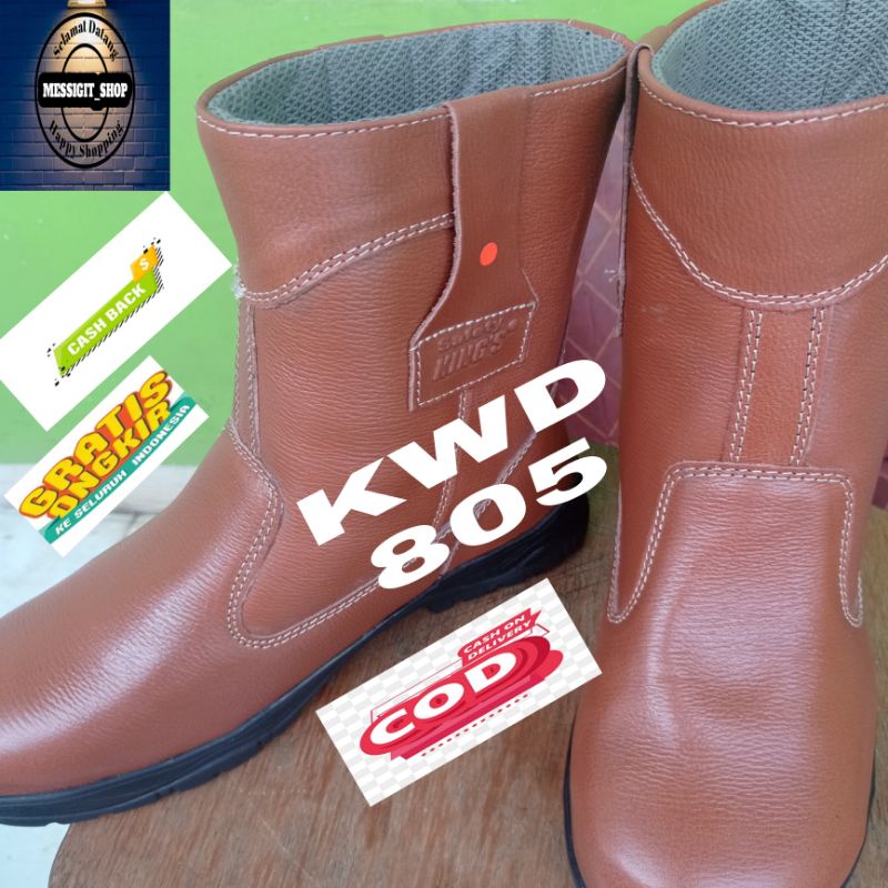 Jual sepatu safety kings kwd805/sepatu safety kulit asli/sepatu safety