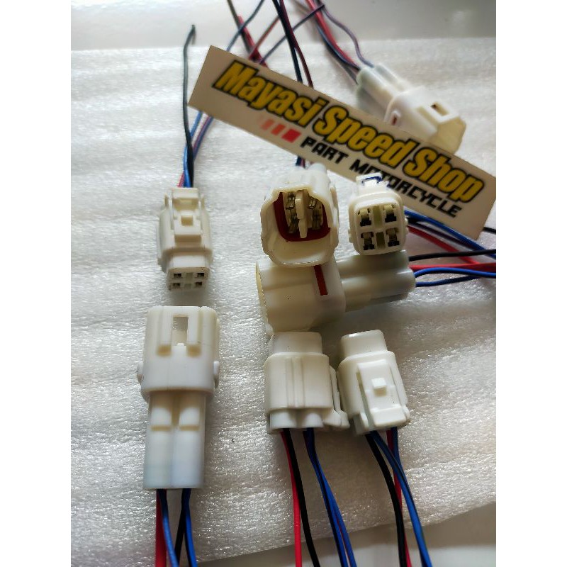 Jual SOKET CONNECTOR DLC ABS YAMAHA XMAX,AEROX,NMAX 4 PIN SEPASANG ...