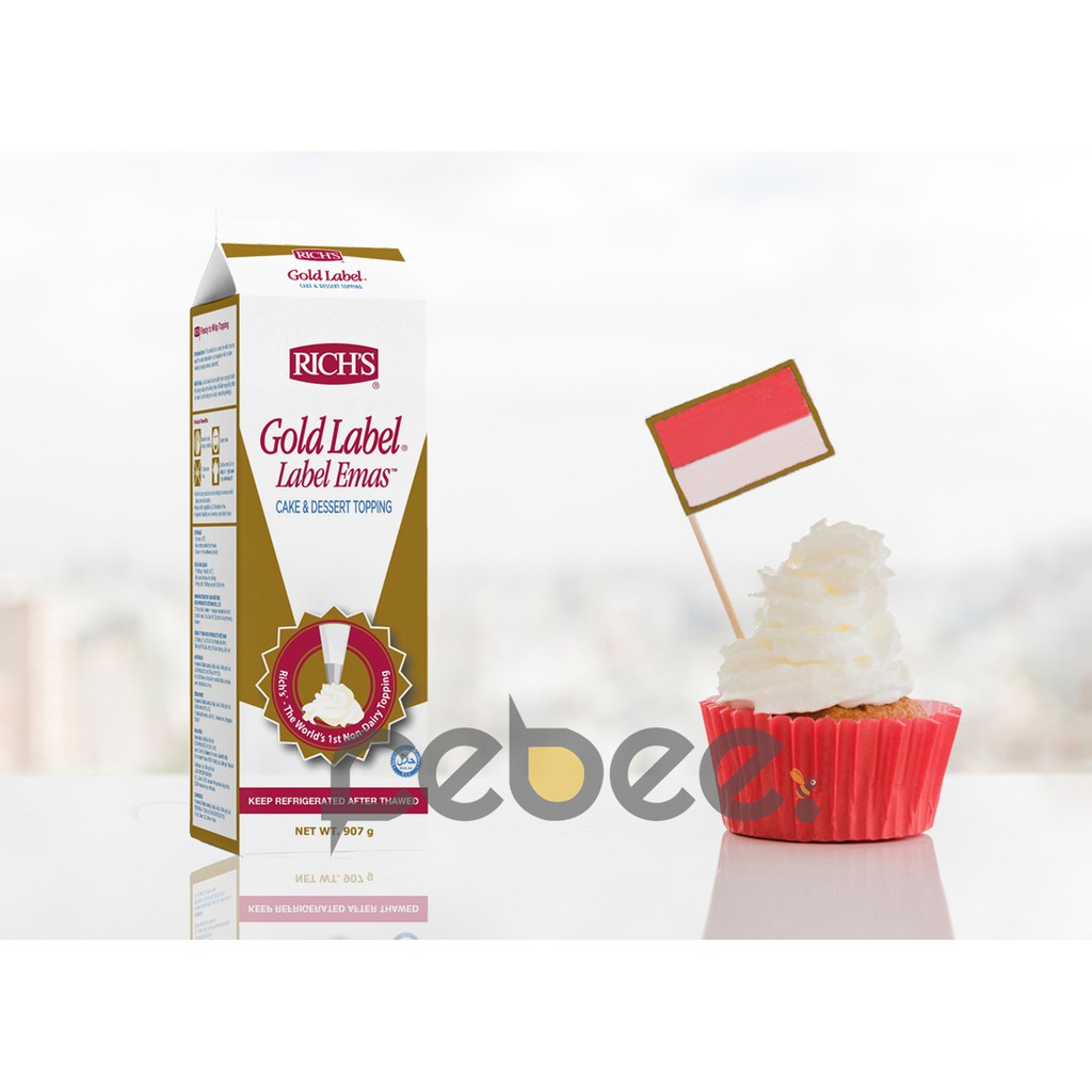 Jual Richs Rich Gold Label Non Dairy Whipping Whipped Cream 907g ...
